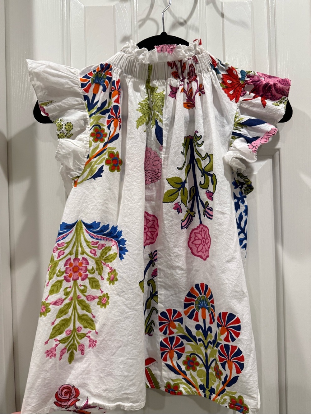 THML White Floral Tunic with Multicolor Print - Picture 5 of 5
